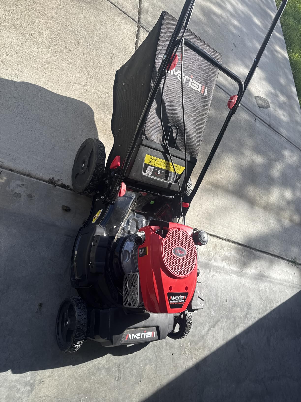 AMERISUN 21-Inch Gas Lawn Mower Self Propelled with 170cc OHV Engine | 170cc OHV Engine, 3-in-1 Cutting System, 6-Level Height Adjustment, 1.4-Bushel Grass Catcher, Foldable Handle for Easy Storage customer photo 1
