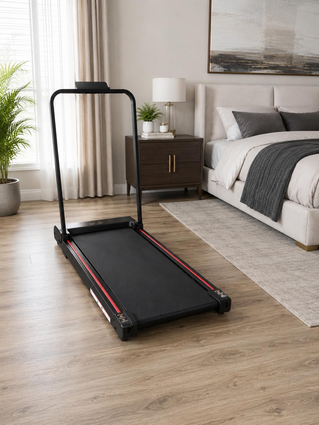 Walking Pad Treadmill for Home - Foldable Treadmills with Handle Bar Mini Portable Walk Pads Under Desk Small Spaces Compact Folding Electric Treadmills Office Walking and Running Machine Terluxra customer photo 2