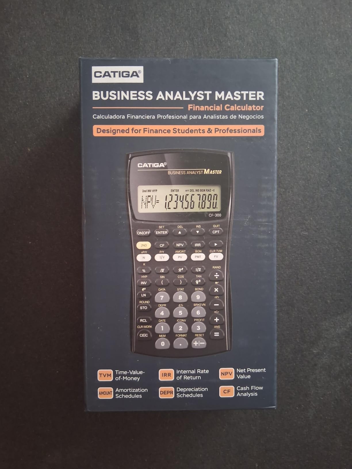 CATIGA Financial Calculator Business Analyst Master, TVM, IRR, NPV, Cash Flow, Amortization & Break-Even, Perfect for Real Estate, Banking, Accounting & Finance Professionals, 10-Digit LCD, CF-300 customer photo 2