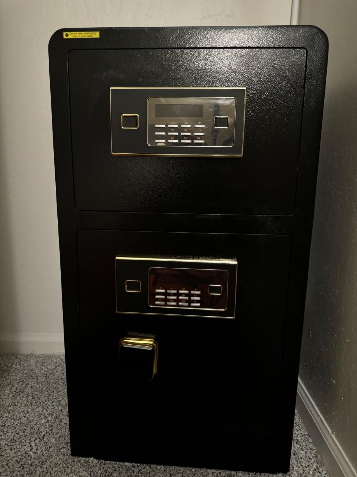 TOTOY 2.0 Cu Ft Steel Fireproof Safe Lock Box For Home with Fireproof Bag, Electronic Combination Lock, Sensor Light, Removable Shelf, Mute Function, Key Lock customer photo 1