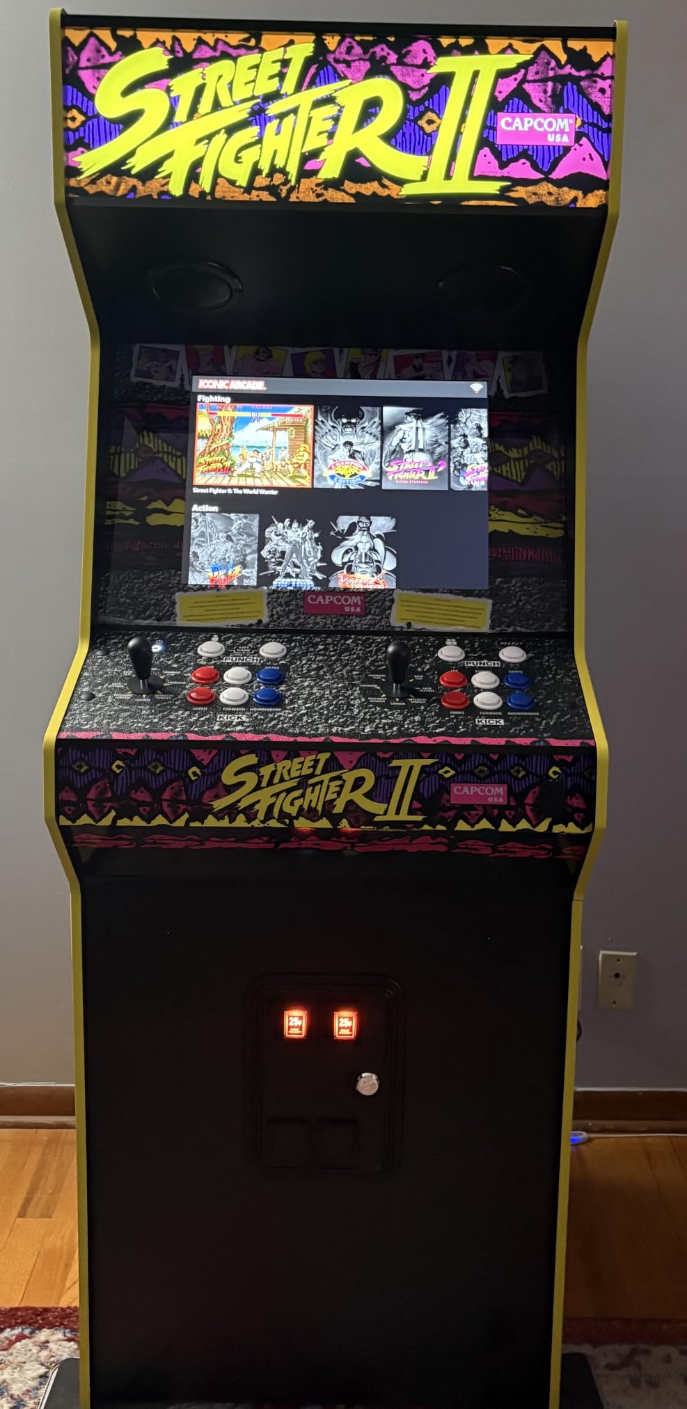 Street Fighter II: The World Warrior XT - Home Arcade Machine | 9/10-Scale Multiplayer Cabinet - 15+ Capcom Games, Raspberry Pi 5, 19.5in Screen, Lighted Marquee & HDMI Out for Game Room customer photo 2