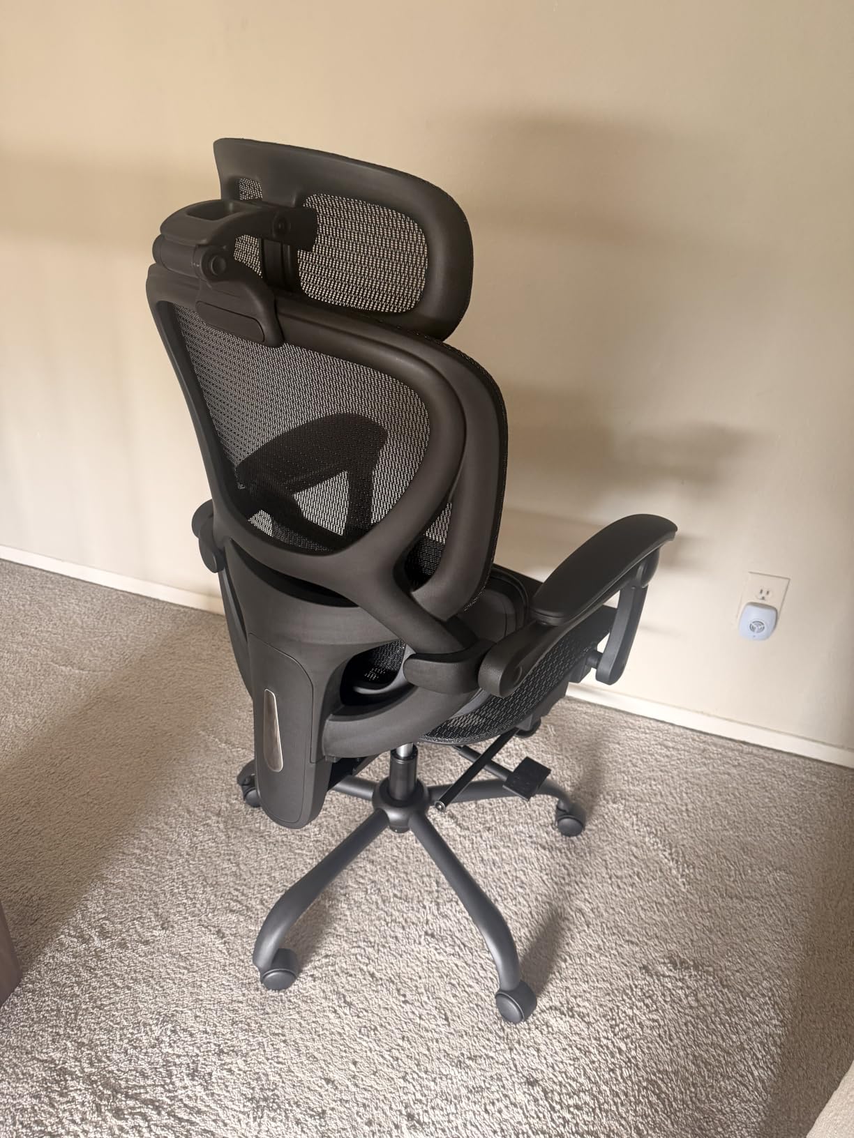 MALOL Ergonomic Mesh Office Chair with Footrest, Executive High Back Computer Desk Chair with 3D Adjustable Headrest & 5-Level Lumbar Support, Reclining Tilt Lock, 3D Arms, 300LBS Capacity, Black customer photo 2