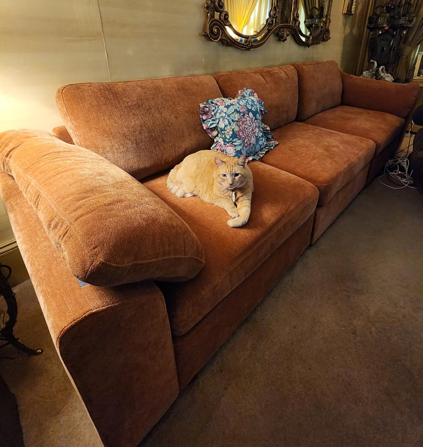 EASE MOOSE Sectional Modular Sofa, Oversized L Shape Sectional Couch Wide Deep Seat Sectional Sofa, Comfortable White Modular Sofa customer photo 1