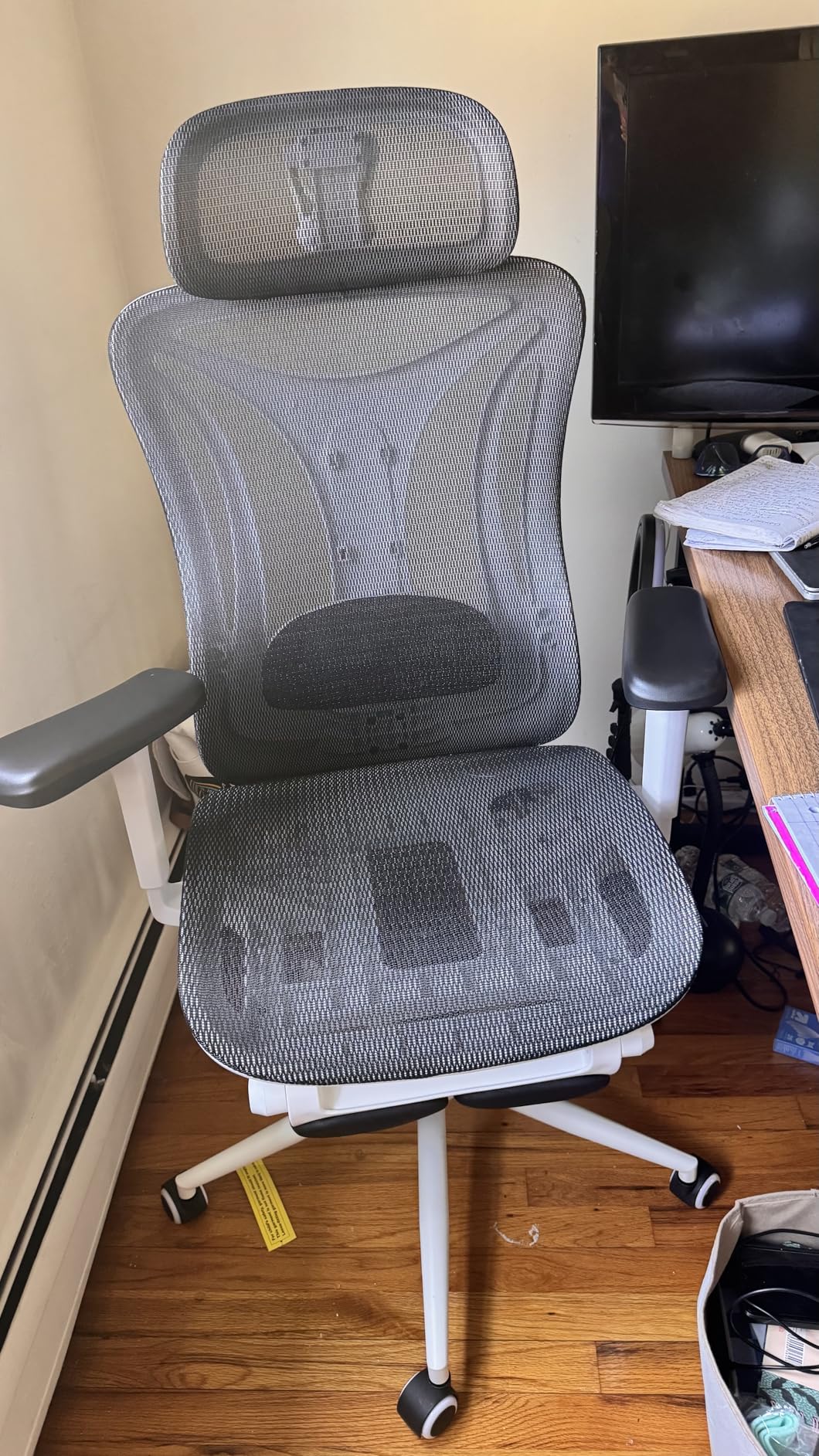 CYKOV Ergonomic Office Chair with Footrest - Adjustable Lumbar Support & Headrest, 90-160° Reclining Mesh Back Computer Chair - Home Office/Gaming, 350lbs Capacity (B-Black, Mesh) customer photo 1