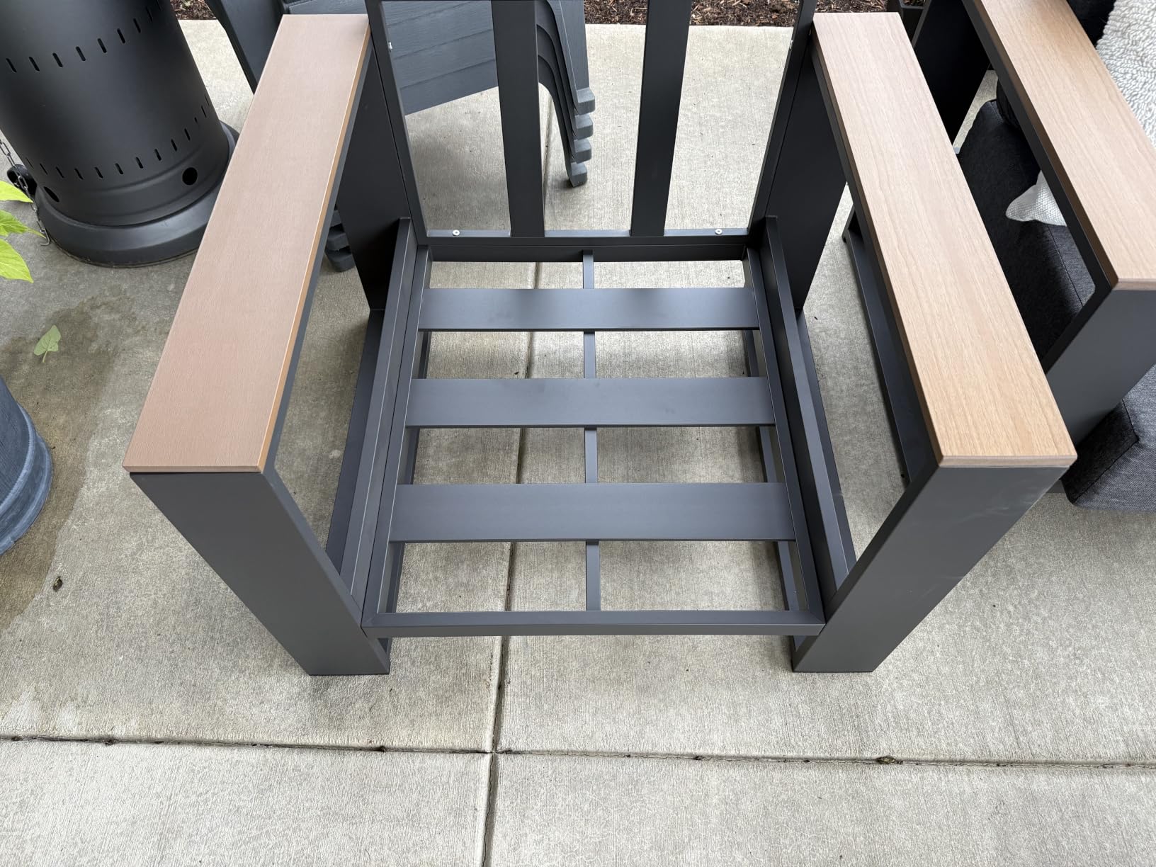 Oversized Aluminum Patio Furniture Set, 4 Pieces Luxury Outdoor Furniture Set with 7.1