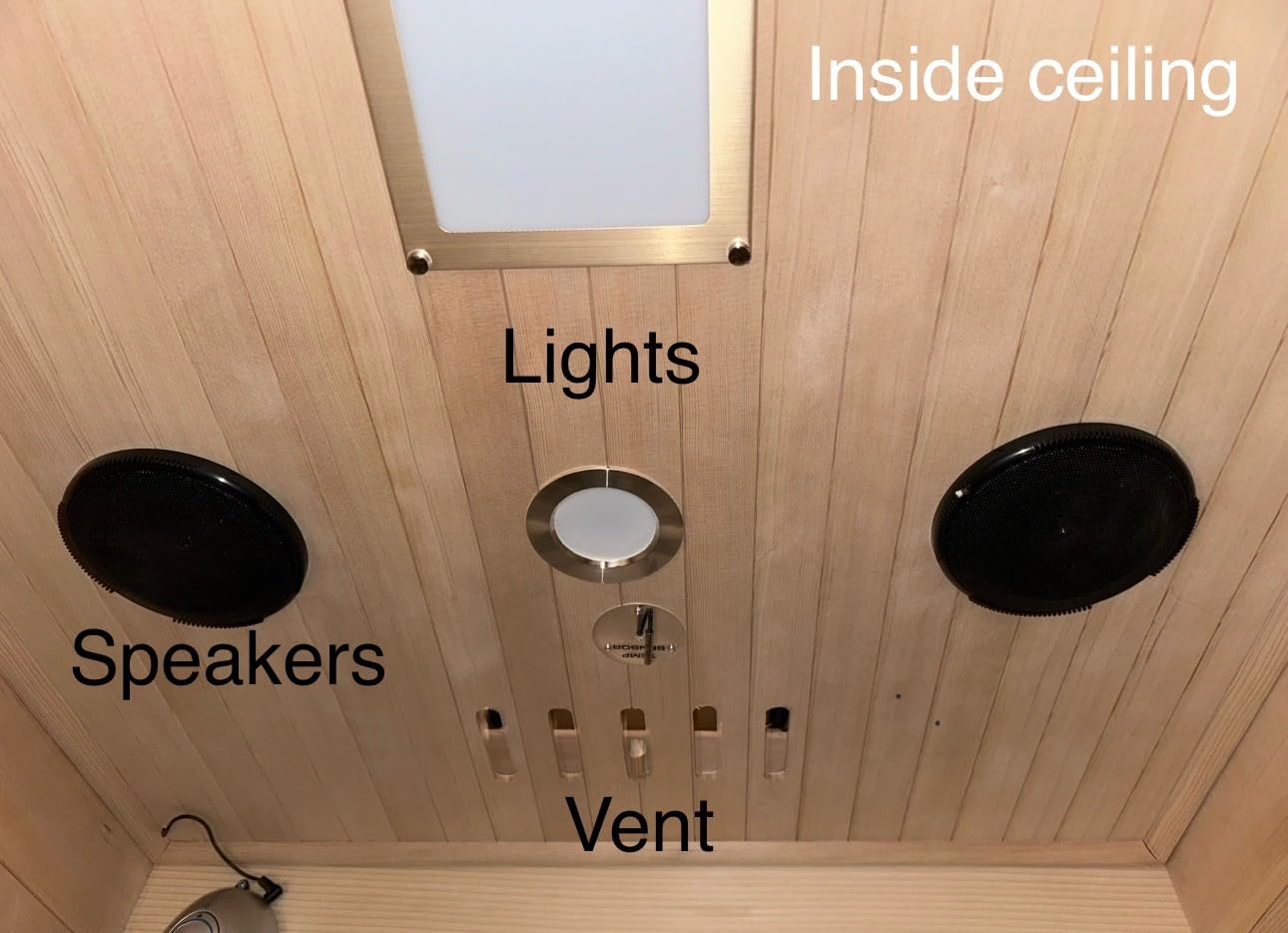 LifePro Rejuvacure 1 or 2 Person Indoor Sauna, Red Light, Low EMF Models | Chromotherapy Lights, Canadian hemlock wood with 4 carbon fiber panels, bluetooth sound system and tempered glass door customer photo 2