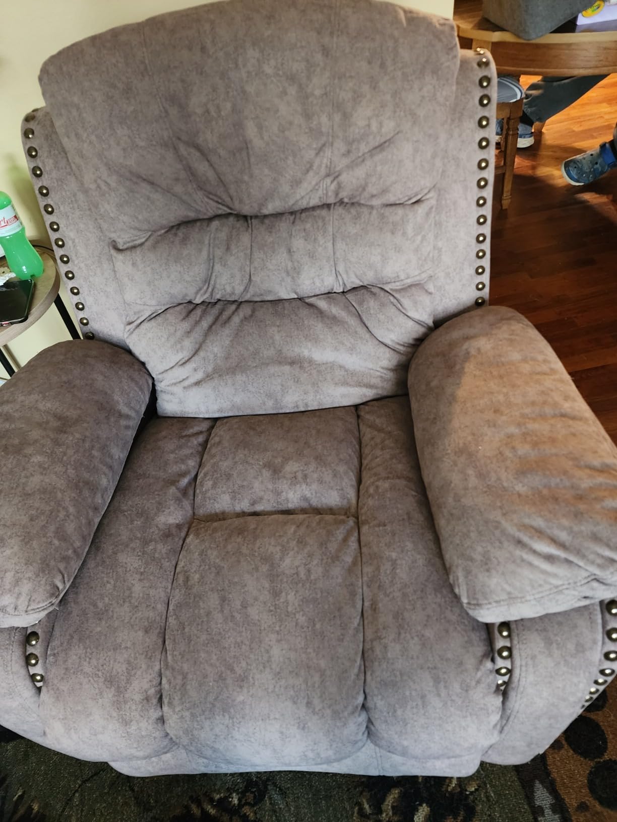 jonpony Power Lift Recliner Chair for Elderly, Big and Tall Lift Chair with Massage and Heat for Living Room, Fabric Electric Recliner Chairs with 4 Side Pockets, USB Charge Port, Grey customer photo 1