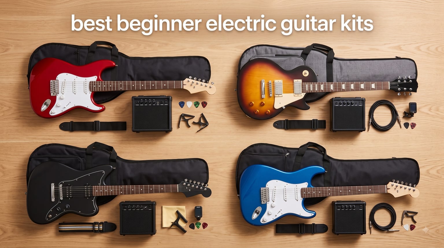 best beginner electric guitar kits