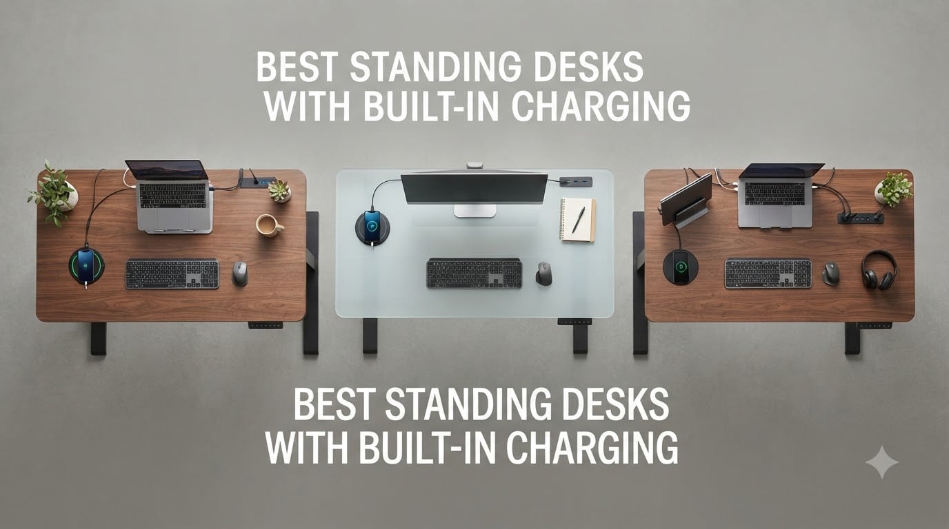 best standing desks with built-in charging
