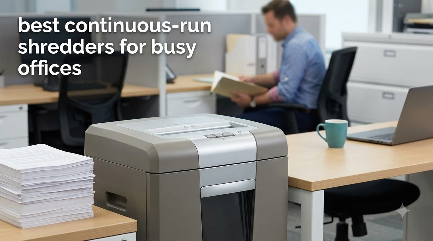 best continuous-run shredders for busy offices