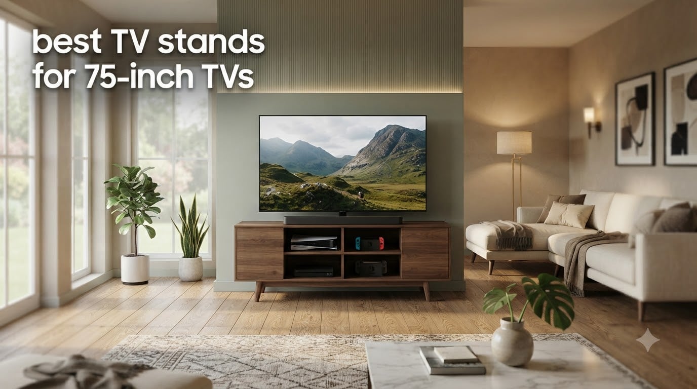 best TV stands for 75-inch TVs