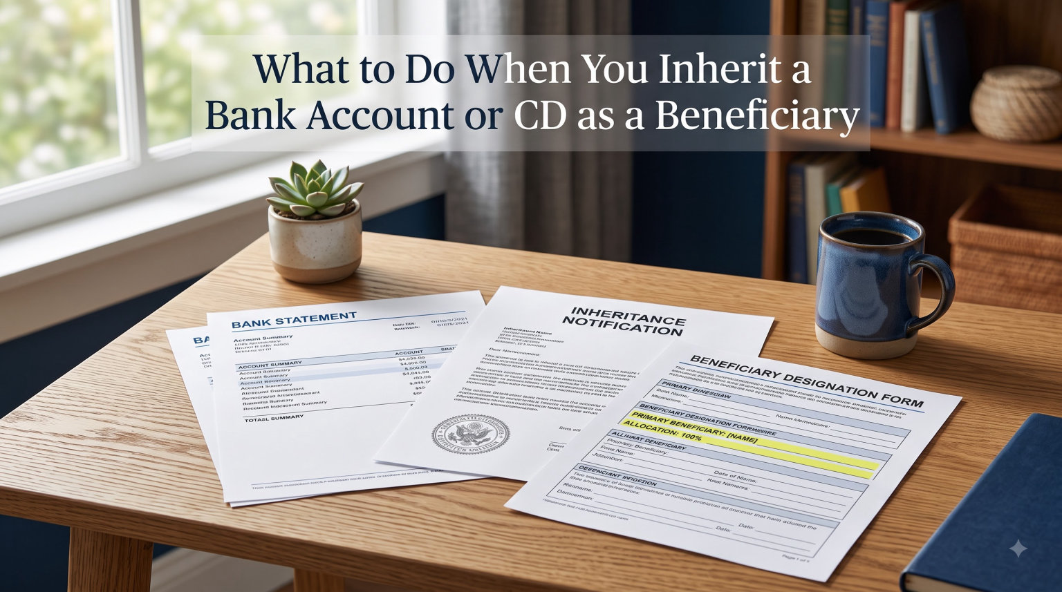 What to Do When You Inherit a Bank Account or CD as a Beneficiary