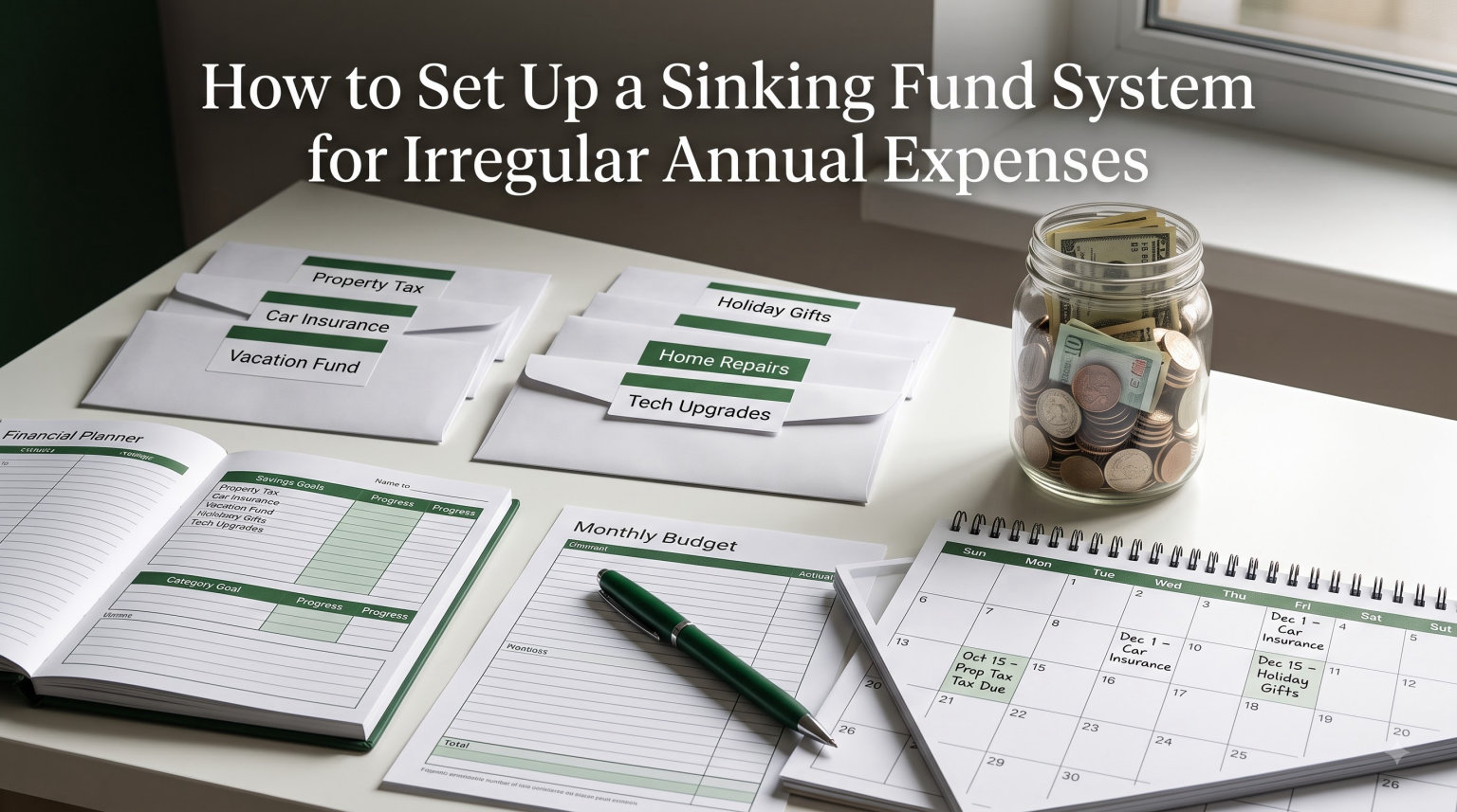 How to Set Up a Sinking Fund System for Irregular Annual Expenses