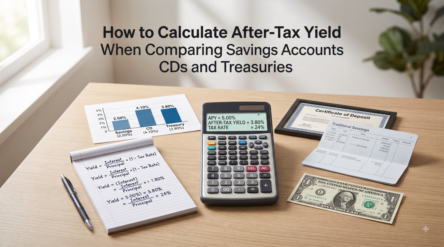 How to Calculate After-Tax Yield When Comparing Savings Accounts CDs and Treasuries