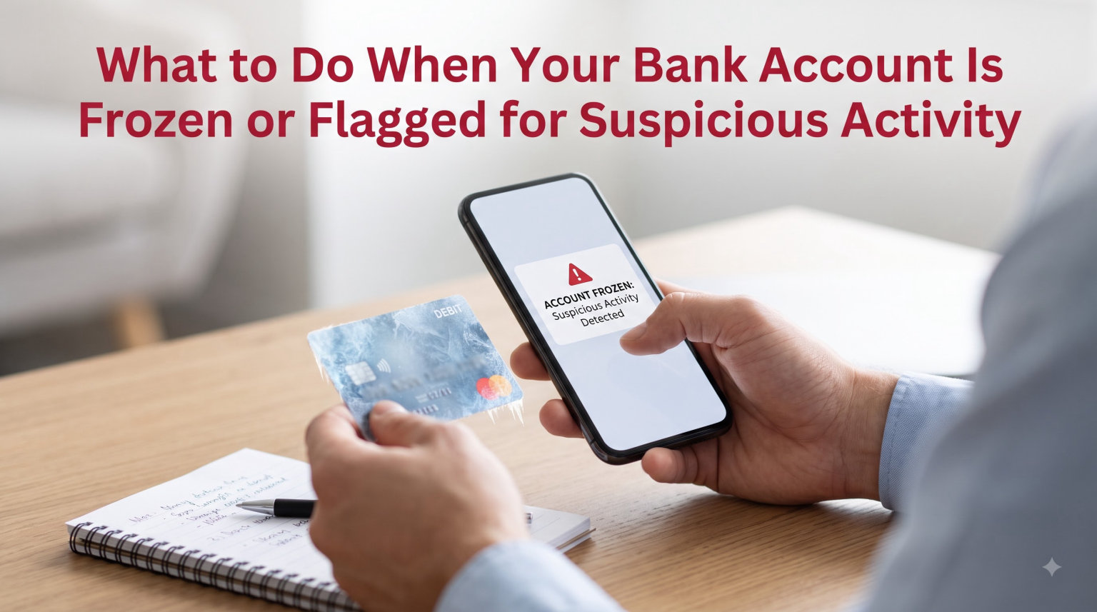 What to Do When Your Bank Account Is Frozen or Flagged for Suspicious Activity