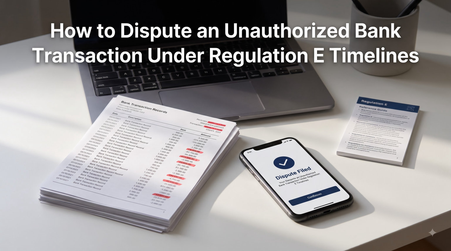 How to Dispute an Unauthorized Bank Transaction Under Regulation E Timelines
