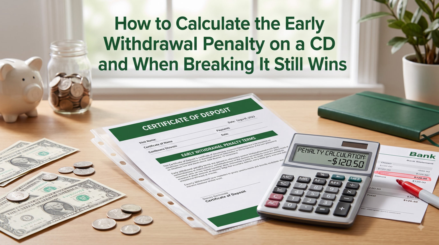 How to Calculate the Early Withdrawal Penalty on a CD and When Breaking It Still Wins