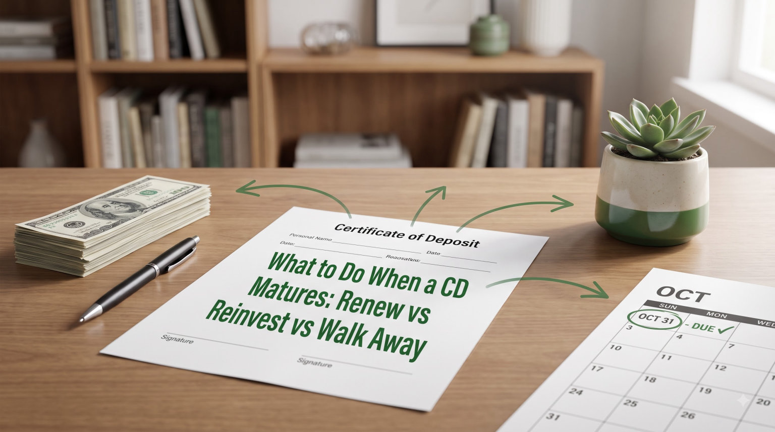 What to Do When a CD Matures: Renew vs Reinvest vs Walk Away