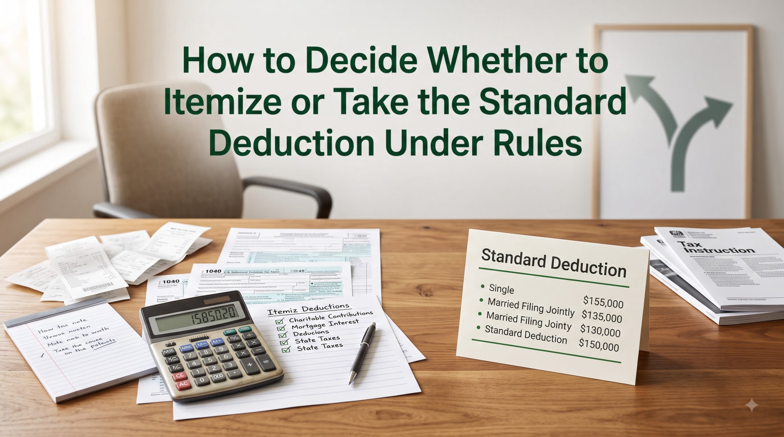 How to Decide Whether to Itemize or Take the Standard Deduction Under 2026 Rules
