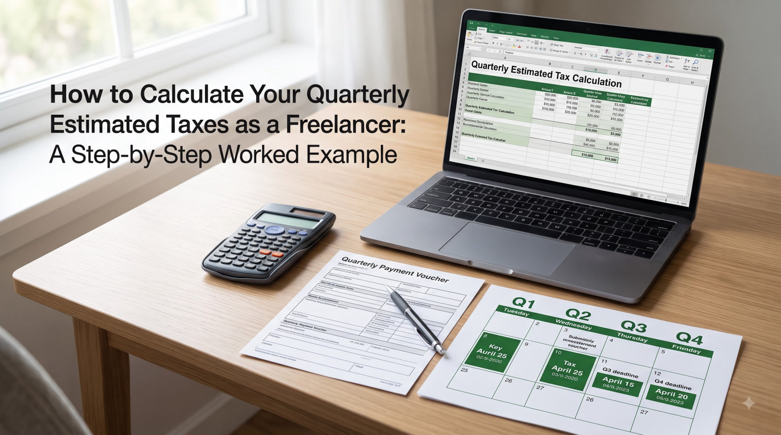 How to Calculate Your Quarterly Estimated Taxes as a Freelancer: A Step-by-Step Worked Example