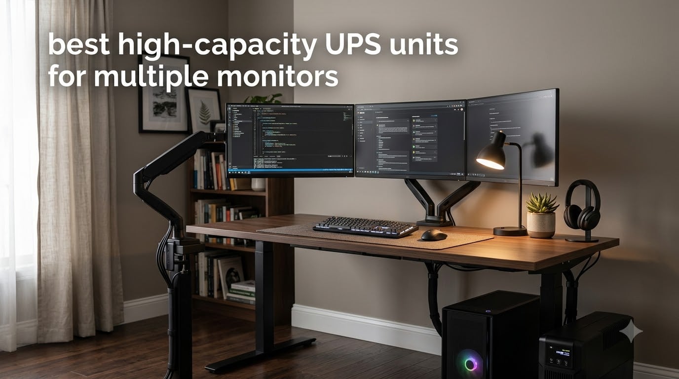 best high-capacity UPS units for multiple monitors
