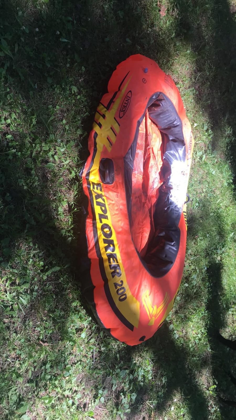 INTEX Explorer Compact Inflatable Boat Series: Dual Air Chambers – Welded Oar Locks – Grab Handles – Bow Rope – Sporty Design customer photo 1