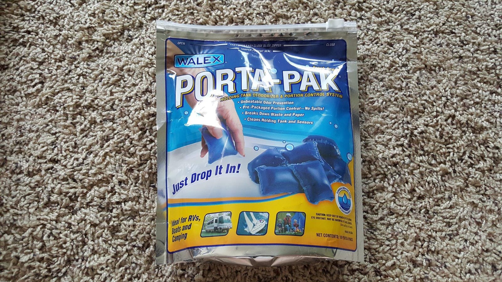 Walex Porta-Pak RV Toilet Treatment Drop-Ins - Fresh Scent, 10-Pack customer photo 2