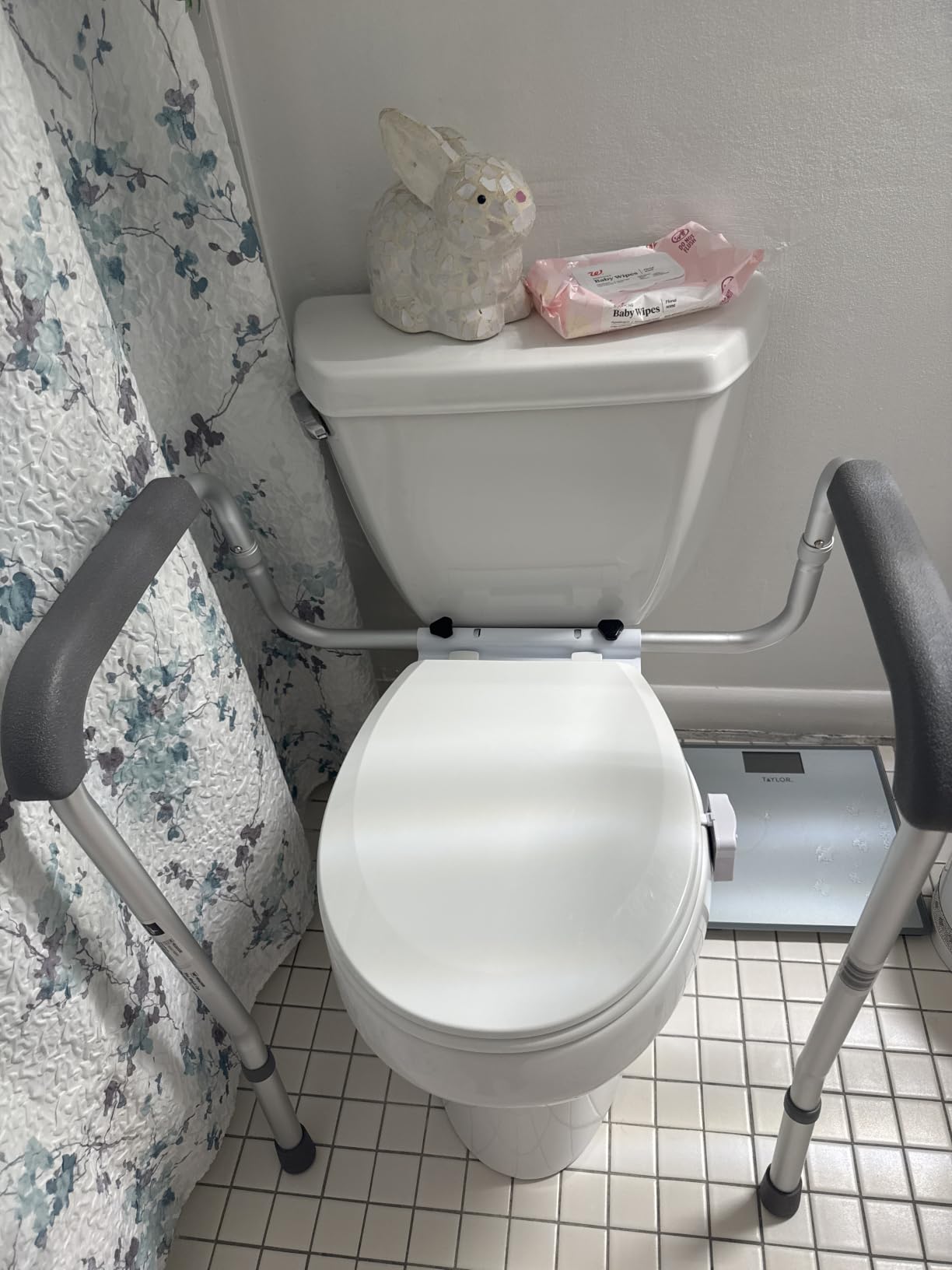 Medline Toilet Handle Safety Rail, Aluminum Grab Bar for Bathroom, 27.5