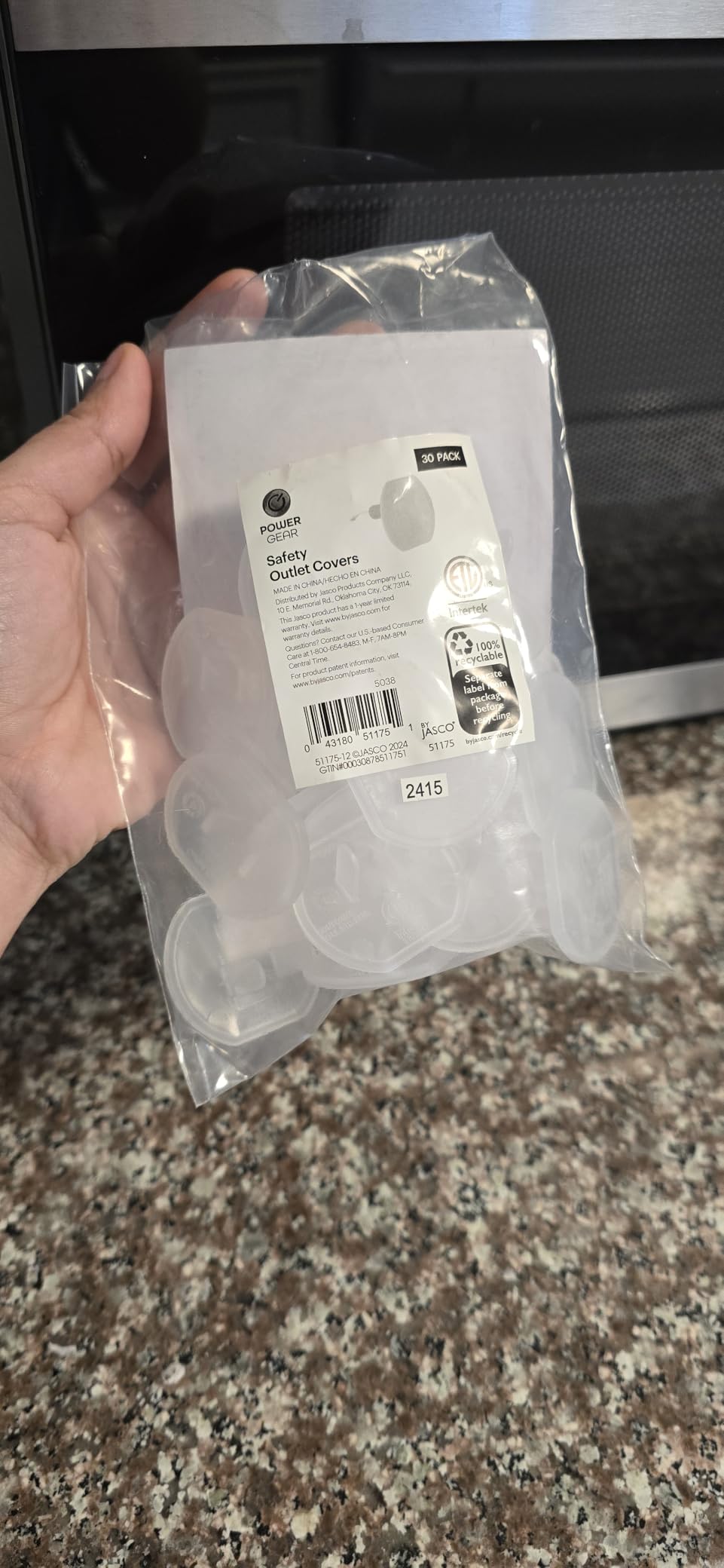 Power Gear Electrical Outlet Baby Proof Covers, 8 Pack, Clear customer photo 2
