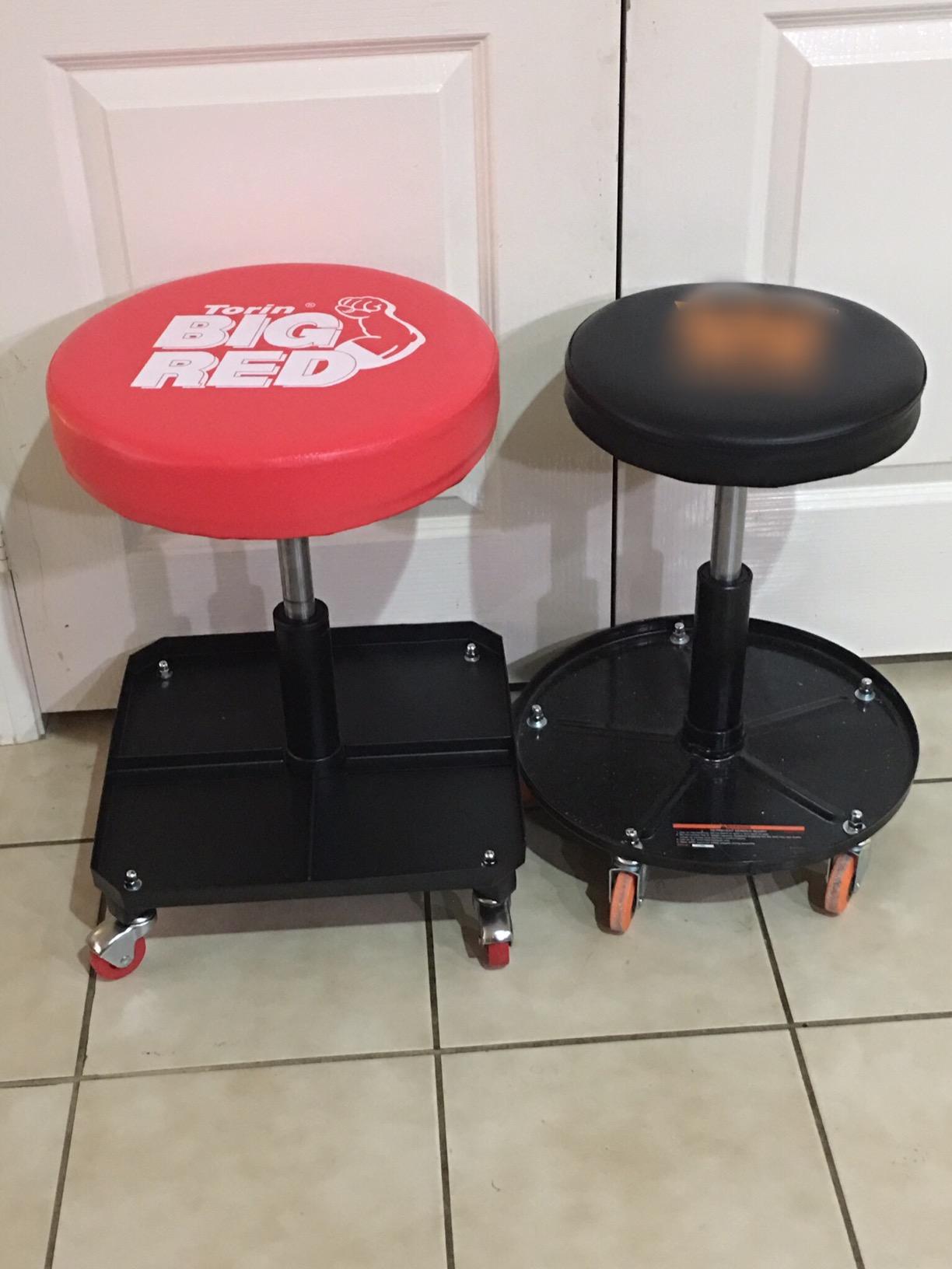 Big RED Pneumatic Rolling Mechanic Stool, Large customer photo 1