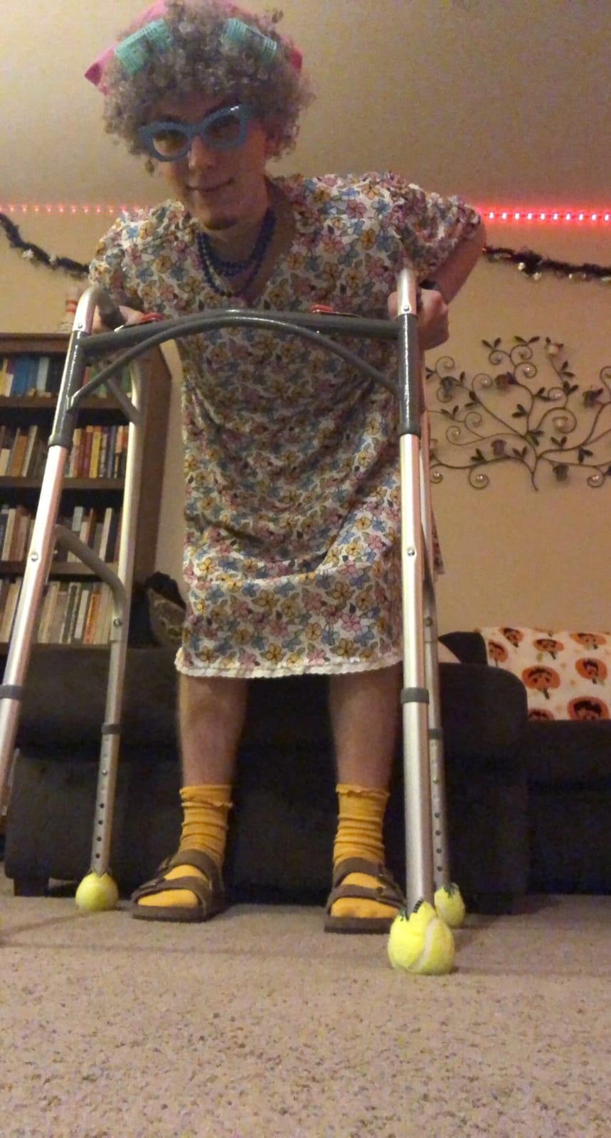 Drive Medical 2-Button Standard Foldable Walker for Seniors, Silver customer photo 2