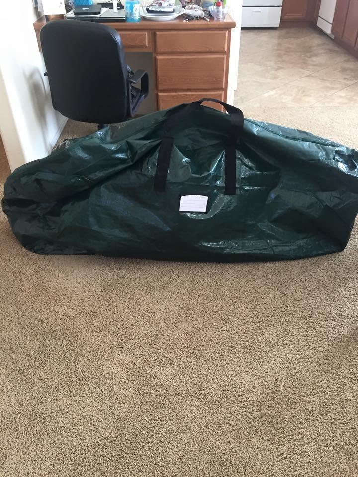 Elf Stor Christmas Tree Storage Bag with Handles, Green, 65” x 15” x 30” customer photo 2