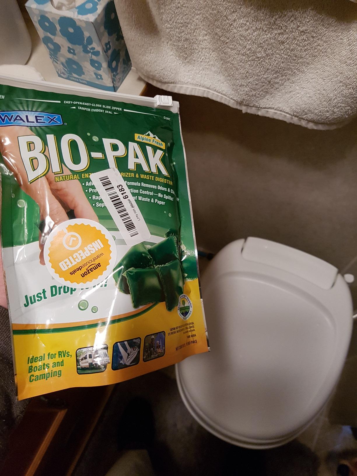 Walex Bio-Pak RV Black Tank Treatment Drop-Ins – Liquifies Waste - 10-Pk customer photo 1