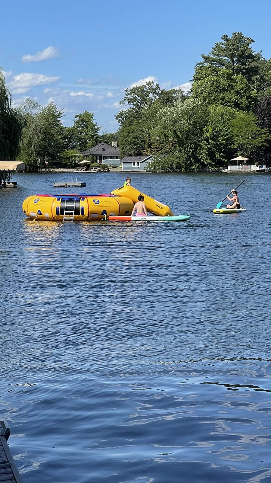 Island Hopper 15' Classic Water Trampoline Yellow for Lake – Commercial-Grade – Steel Frame and Springs for Maximum Bounce – Inflatable Trampoline Includes Ladder, Storage Bag customer photo 2