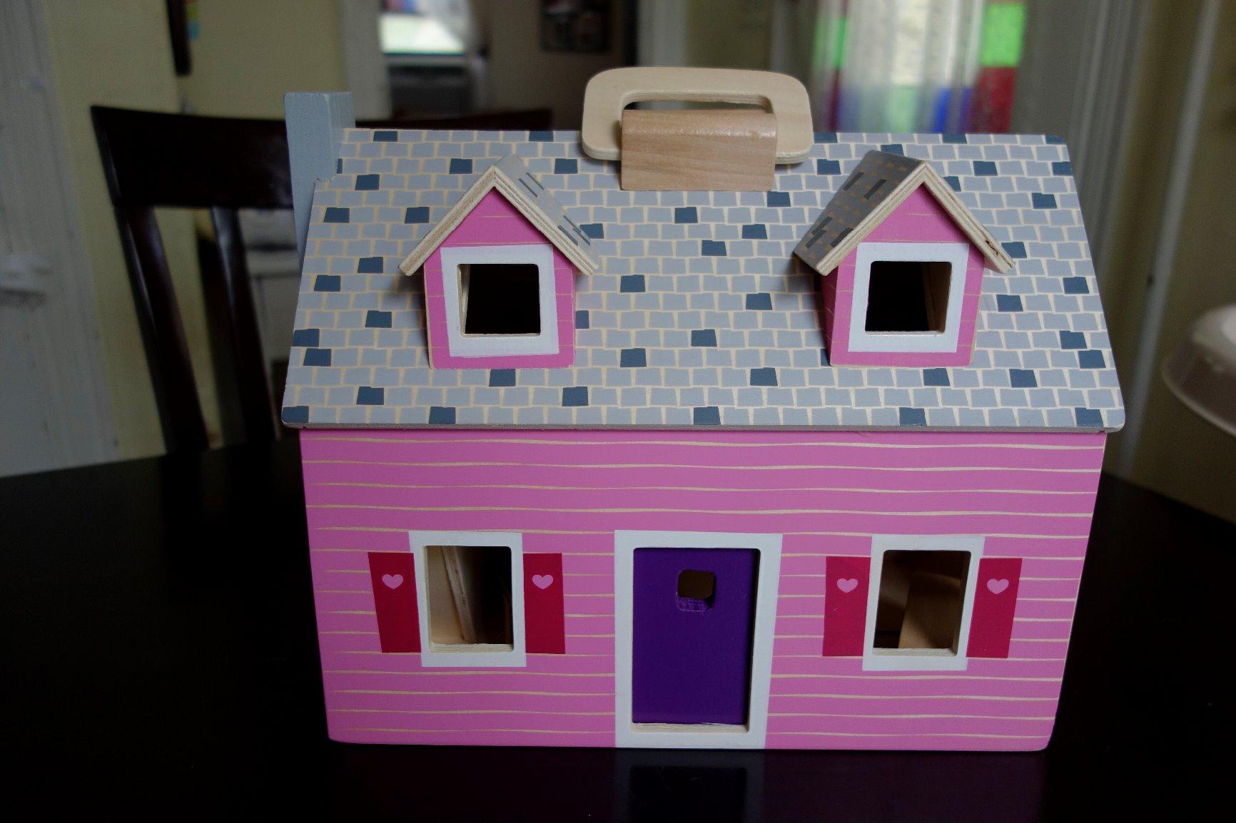Melissa & Doug Fold & Go Wooden Dollhouse with Dolls and Furniture customer photo 1
