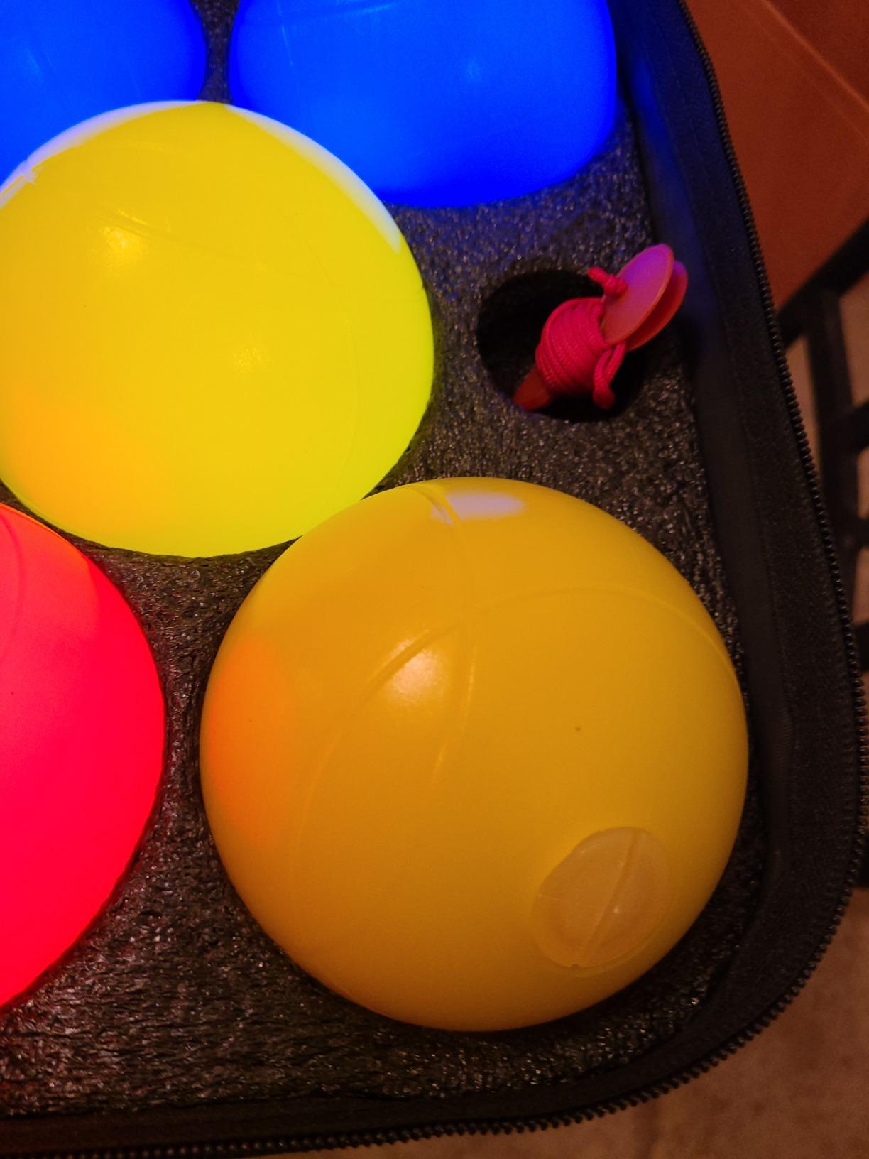 Lighted Bocce Ball Set by Water Sports, Outdoor Glow In The Dark Game for Camping, Parties and Beach Activities, Perfect for Family Game Night, Multiple Colors Medium customer photo 2