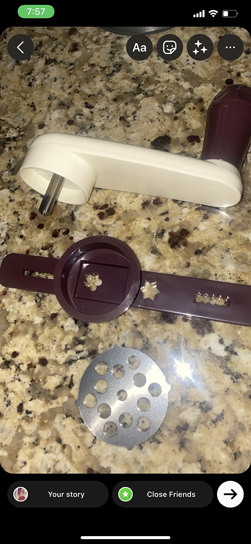 LURCH Germany Cookie Biscuit Maker with Meat Grinder Attachment | Hand Crank Driven Cookie, Churros, Sausage, Ground Meat Machine | Easy to Clean - Aubergine/Cream White customer photo 1