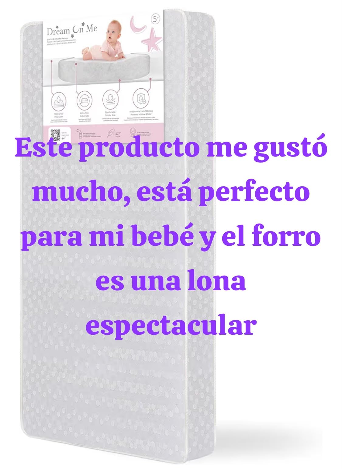 Dream On Me 2-in-1 Honeycomb Orthopedic Baby Crib Mattress, GREENGUARD Gold customer photo 2
