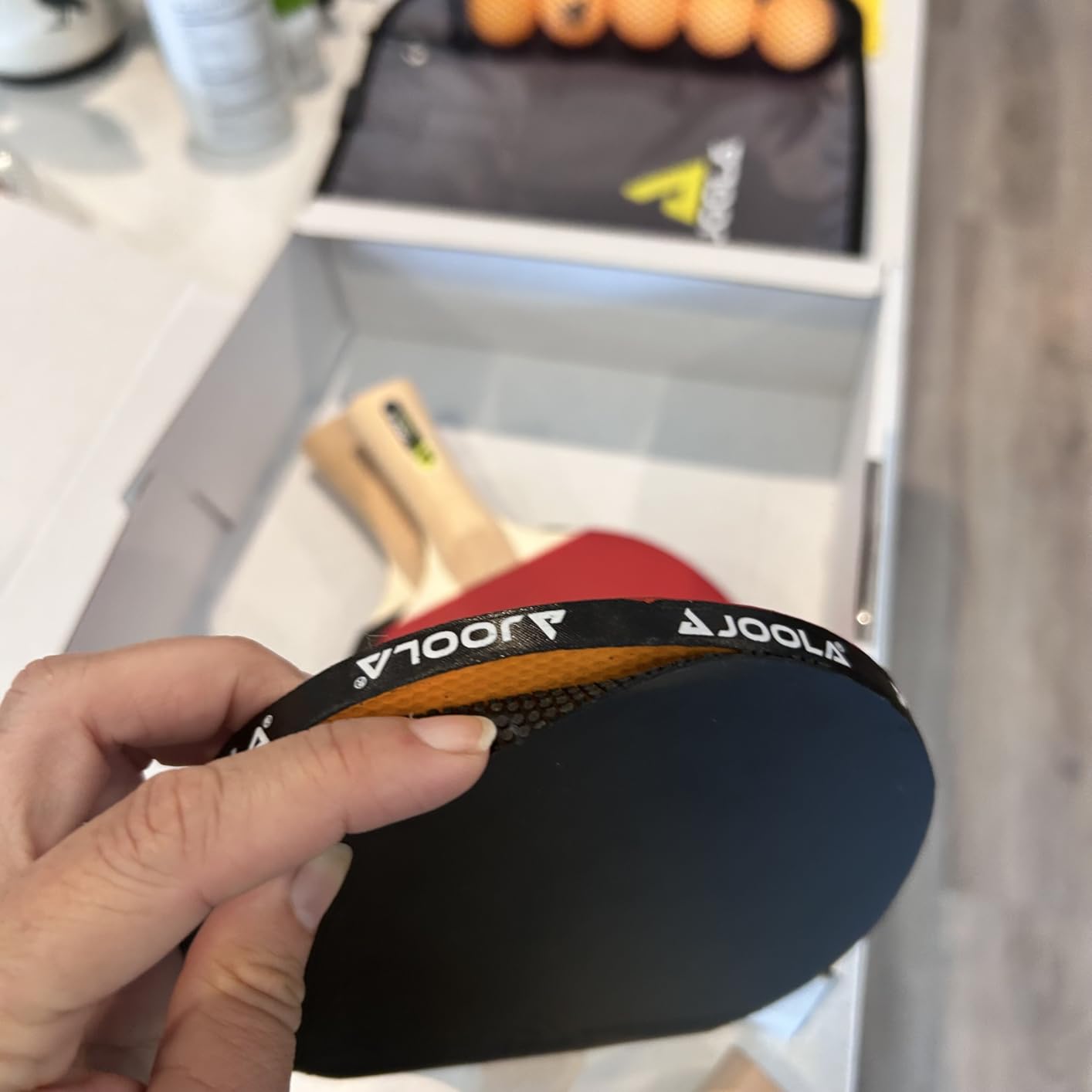 JOOLA Family Premium Ping Pong Paddles Set of 4 - Advanced Table Tennis Rackets, 10 Training 3 Star Ping Pong Balls, and Storage Case - Competitive or Recreational Play - Indoor and Outdoor Compatible customer photo 1