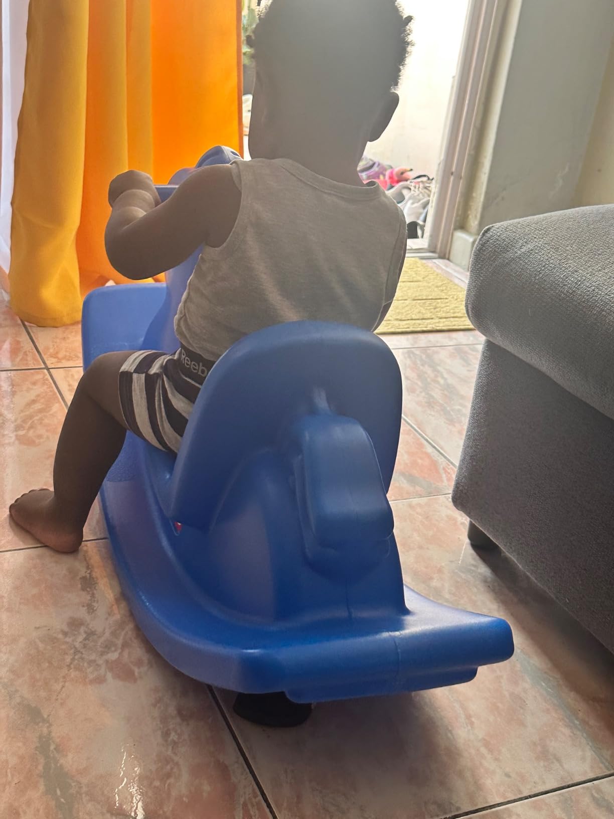 Little Tikes Rocking Horse Blue, 33.00 L x 10.00 W x 17.50 H Inches customer photo 2