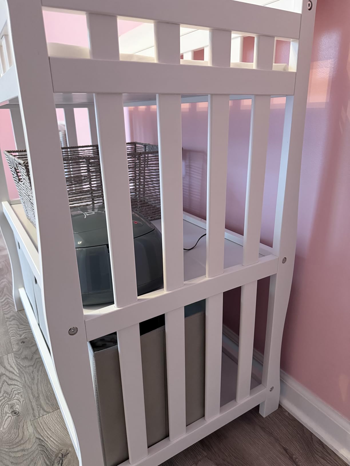 Delta Children Eclipse Changing Table with Changing Pad, White customer photo 2