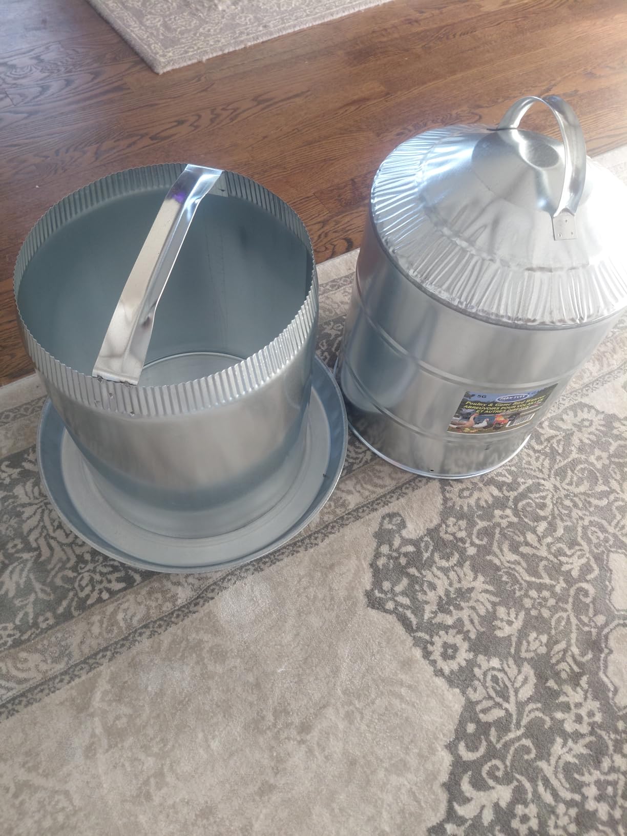 FARM-TUFF Galvanized Poultry Waterer, 5 Gallon Capacity - Double-Wall Poultry Fountain with Cone Top - Automatic Gravity-Fed Water Dispenser for Chickens, Ducks & Game Birds customer photo 1