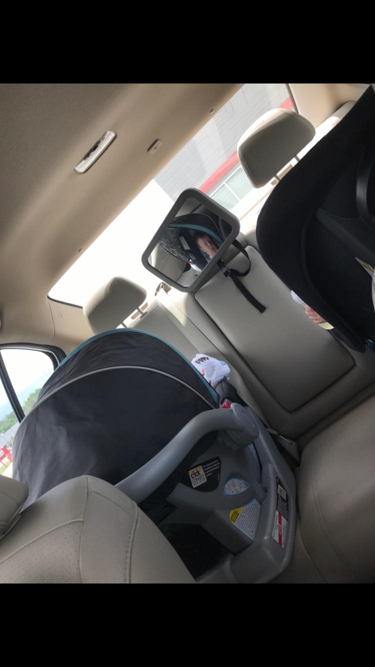 Britax Baby Car Mirror for Back Seat - XL Clear View - Easily Adjusts - Crash Tested - Shatterproof customer photo 1