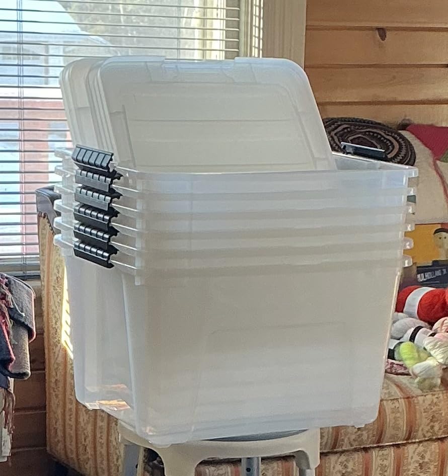 IRIS USA 6-Pack 54 Quart Storage Bins with Lids, Clear customer photo 1