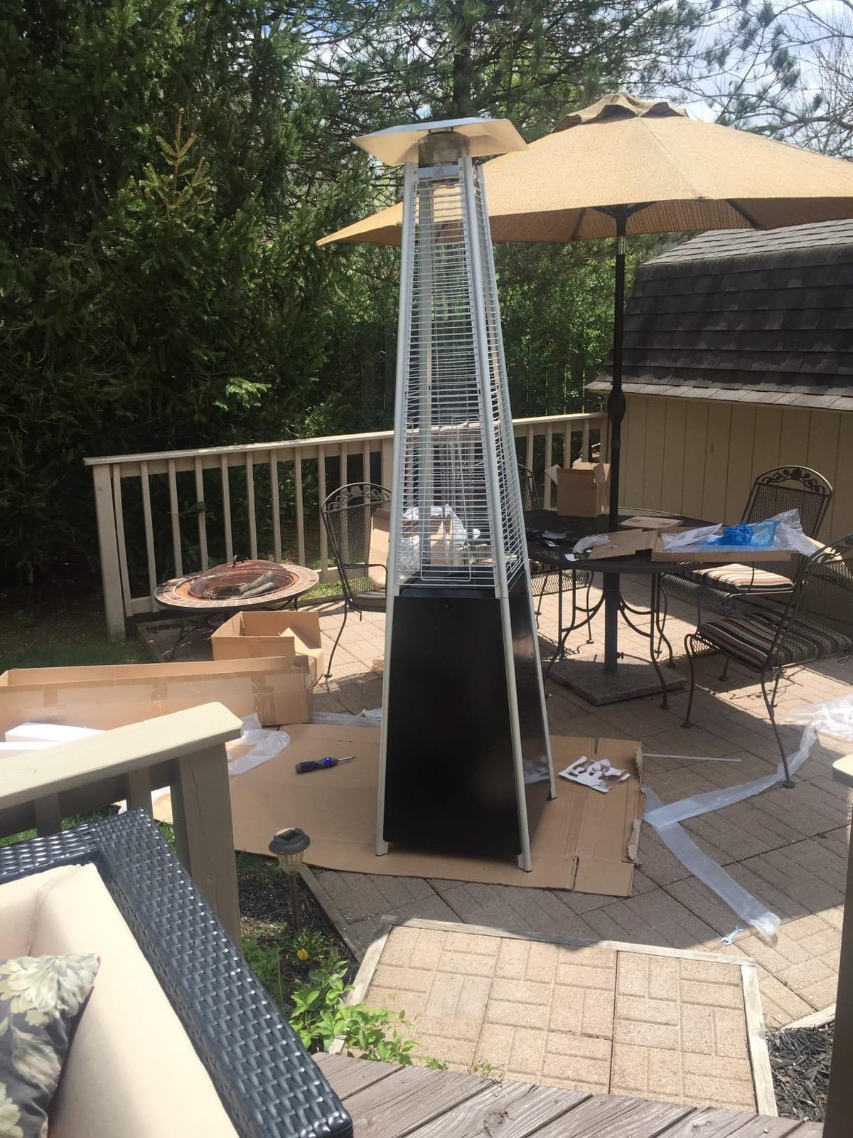 Outdoor Propane Patio Heater - Commercial LP Gas Porch & Deck Heater - Black customer photo 1