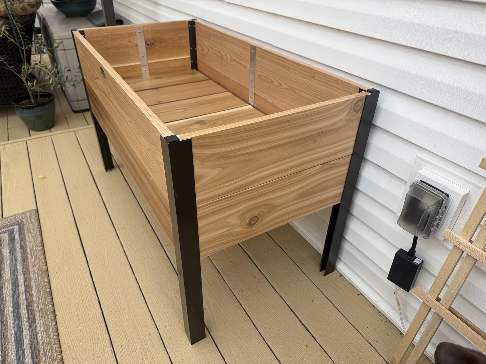 Gardener's Supply Company Elevated Cedar Raised Garden Bed 2' x 8' customer photo 2