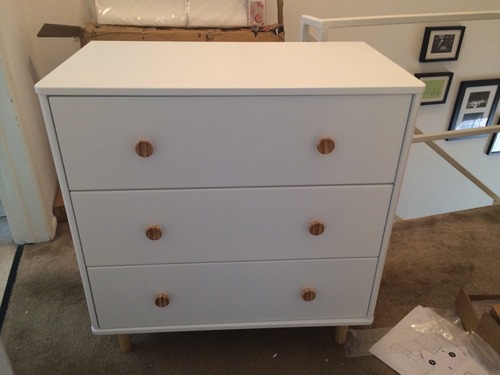 babyletto Lolly 3-Drawer Changer Dresser w/Tray - White & Natural customer photo 2