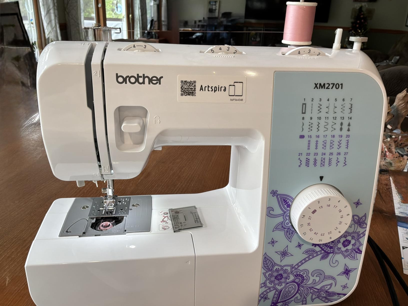 Brother Sewing Machine, XM2701, Portable Sewing Machine, 27 Stitches | Easy sewing machine with 6 sewing feet, auto needle threader, and free arm for cuffs, sleeves, and pant legs customer photo 2
