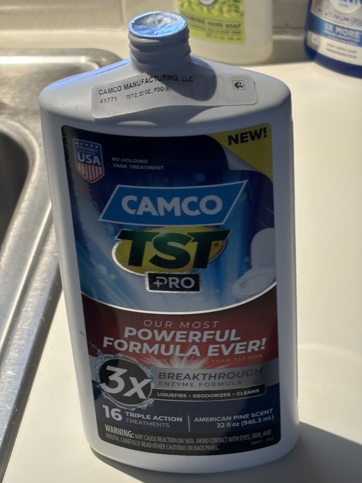 Camco TST MAX RV Toilet Treatment 1 Gallon - Orange Scent - Made in the USA customer photo 1