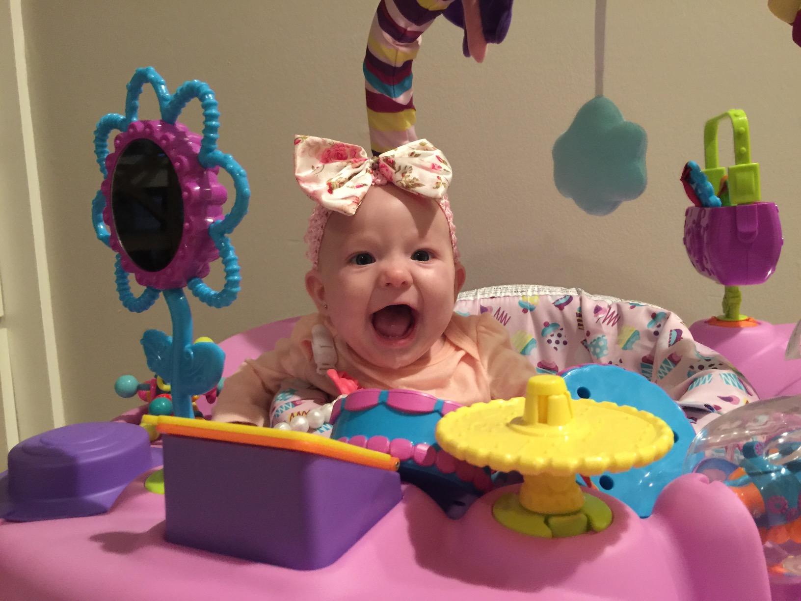 Evenflo Exersaucer Bouncing Activity Saucer, Sweet Tea Party customer photo 1